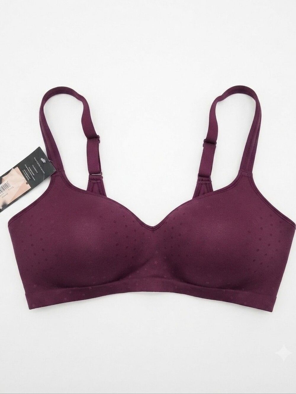 Beauty by Bali Comfort Revolution Wirefree Bra 40C Purple Polka Dot NWT